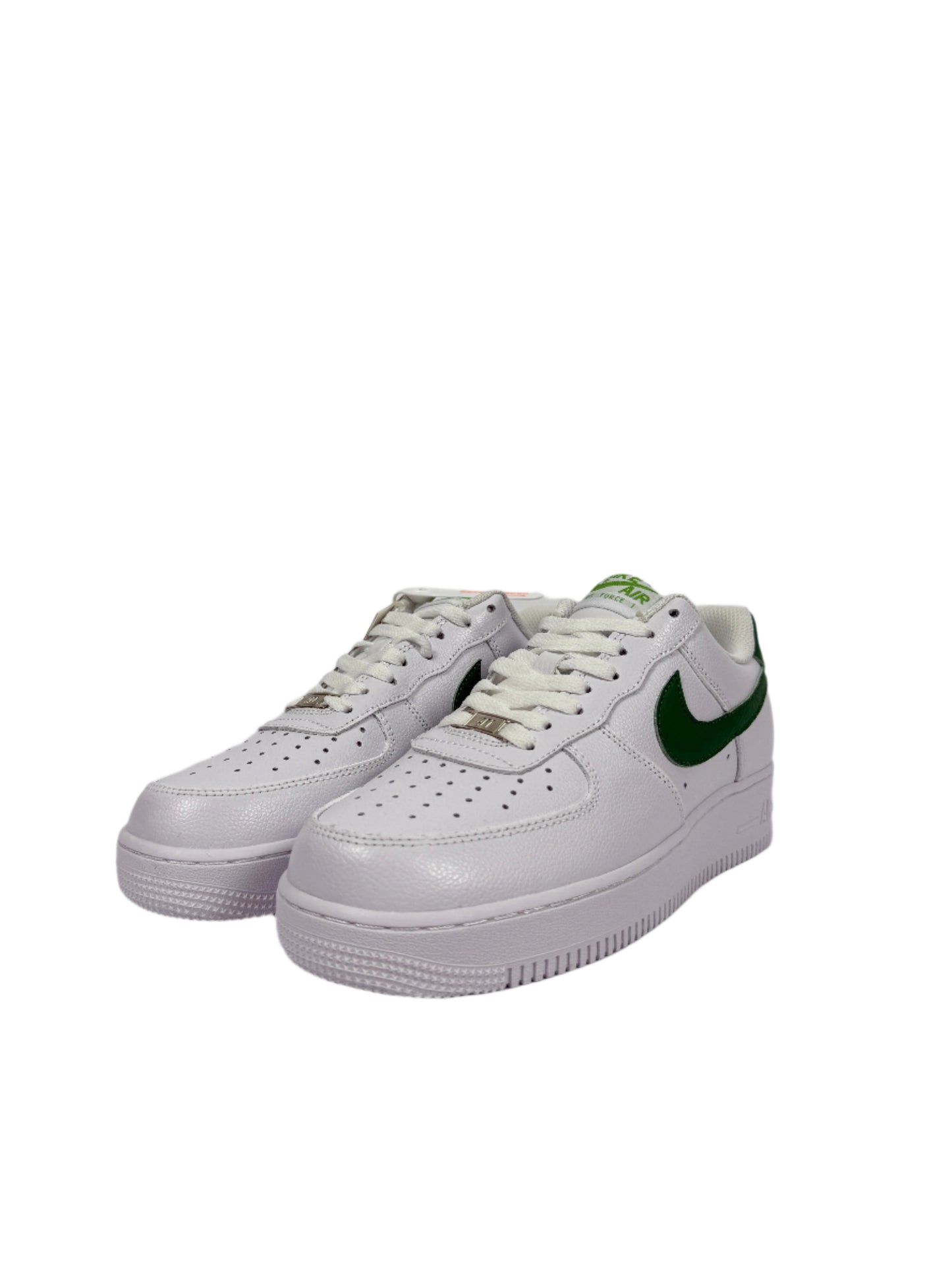 Nike Air Force 1 Low Lifestyle Sneakers - White with Dark Green Swoosh