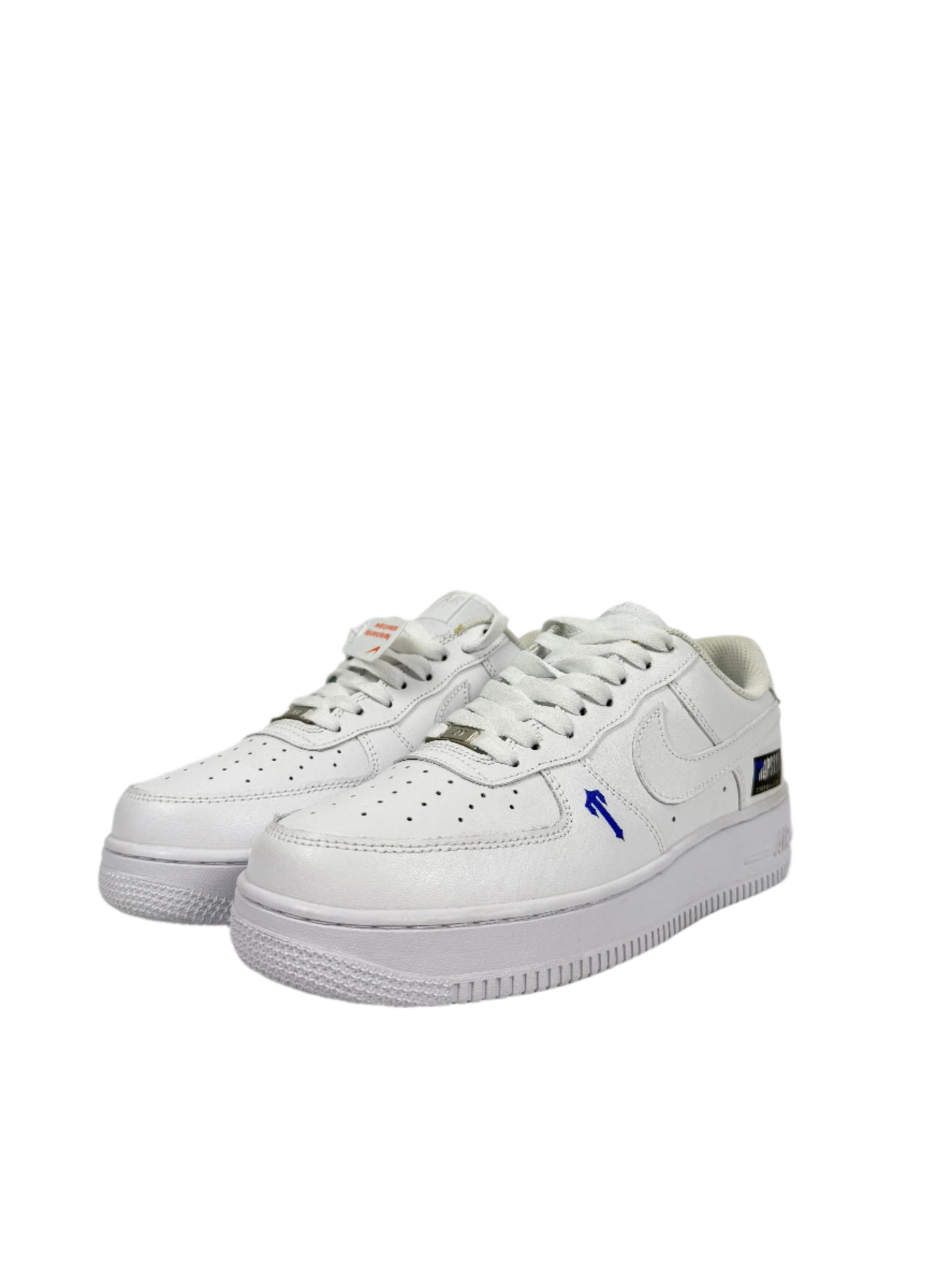 Nike Air Force 1 Low Lifestyle Sneakers - White with "MAPSTAR" Branding
