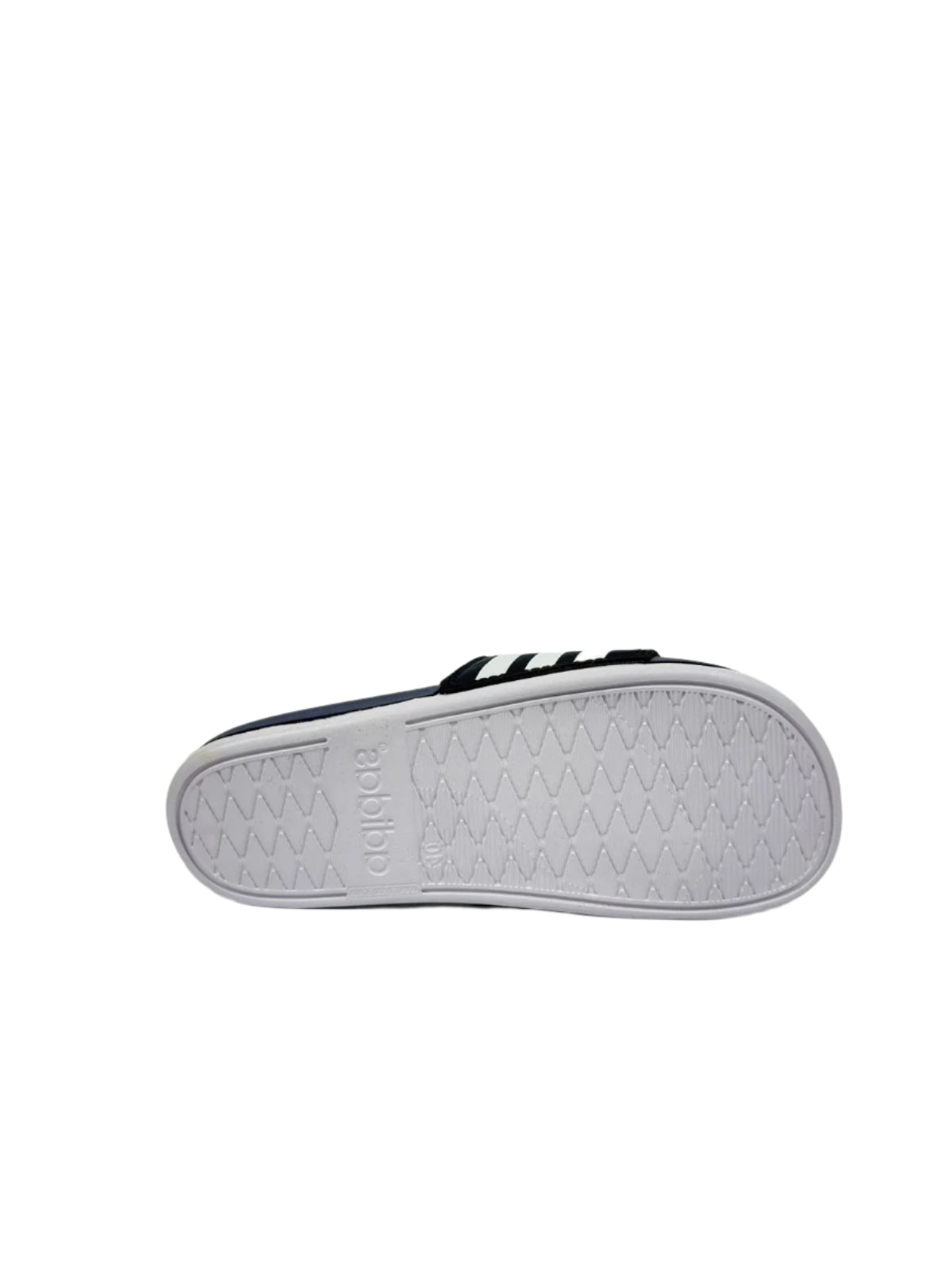 Adilette Comfort Slides - Navy Blue with White 3-Stripes