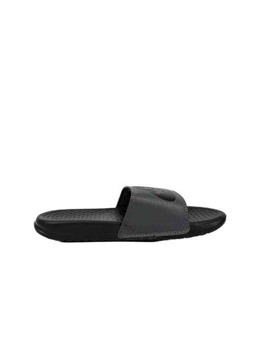 Nike Benassi JDI Slides - Grey with Black Logo