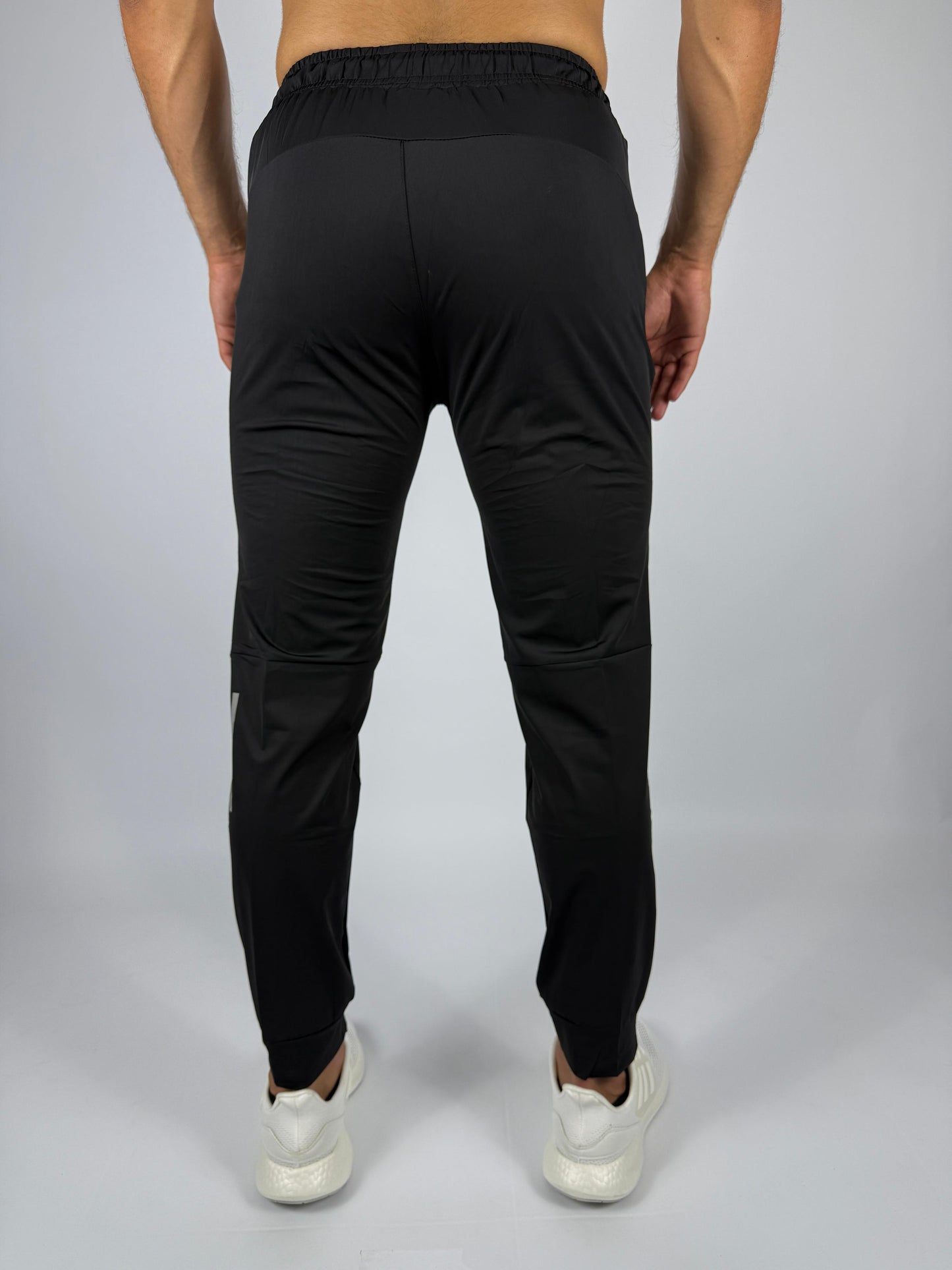 Adidas Solid Black Training Pants - Tapered Fit