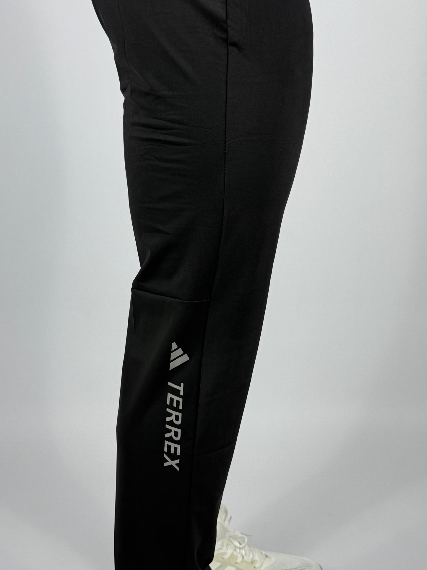 Adidas Solid Black Training Pants - Tapered Fit