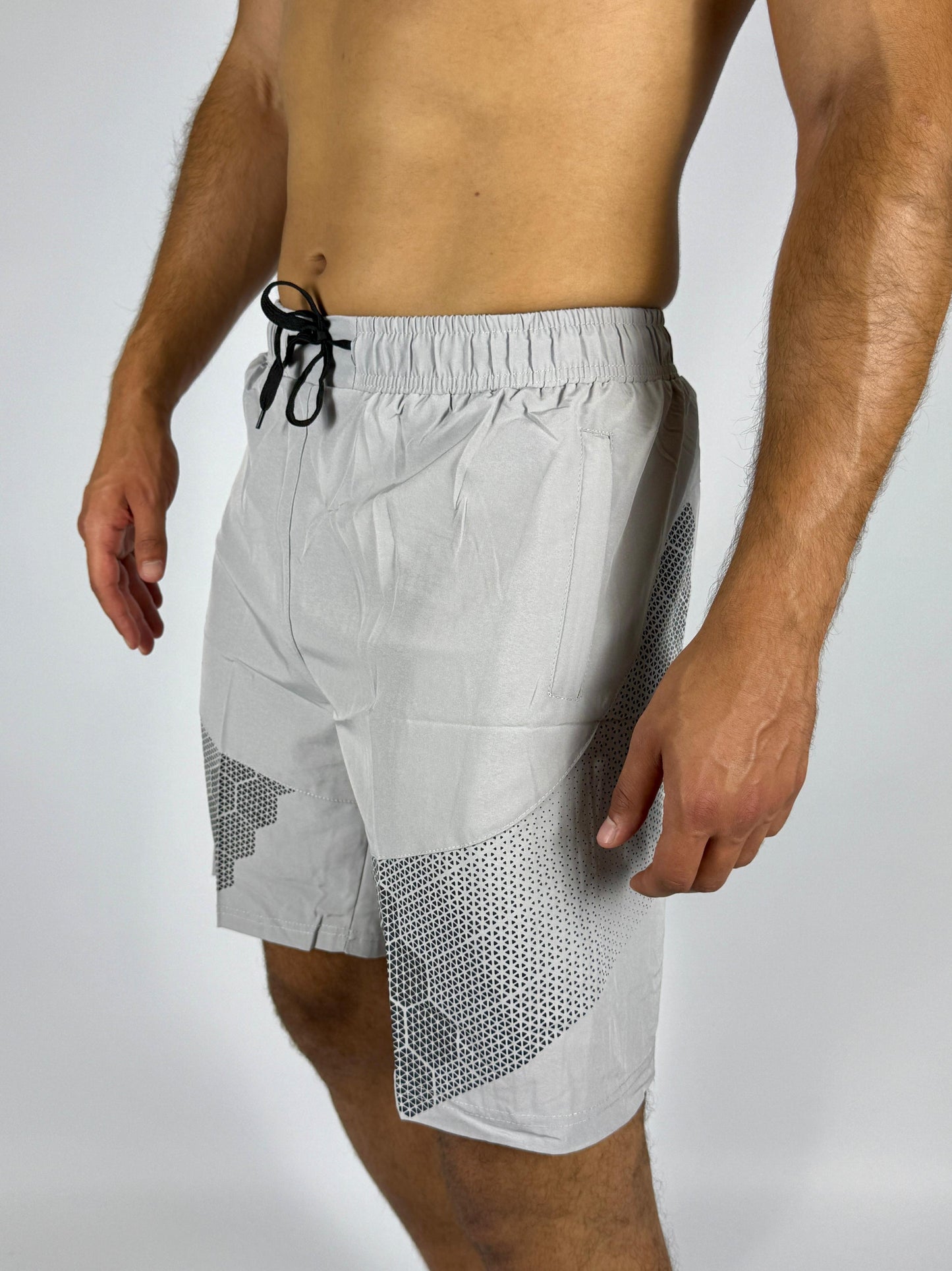 Men's Under Armour Light Gray Hexagon Pattern Shorts