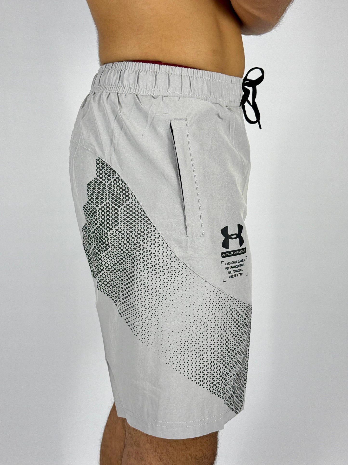 Men's Under Armour Light Gray Hexagon Pattern Shorts