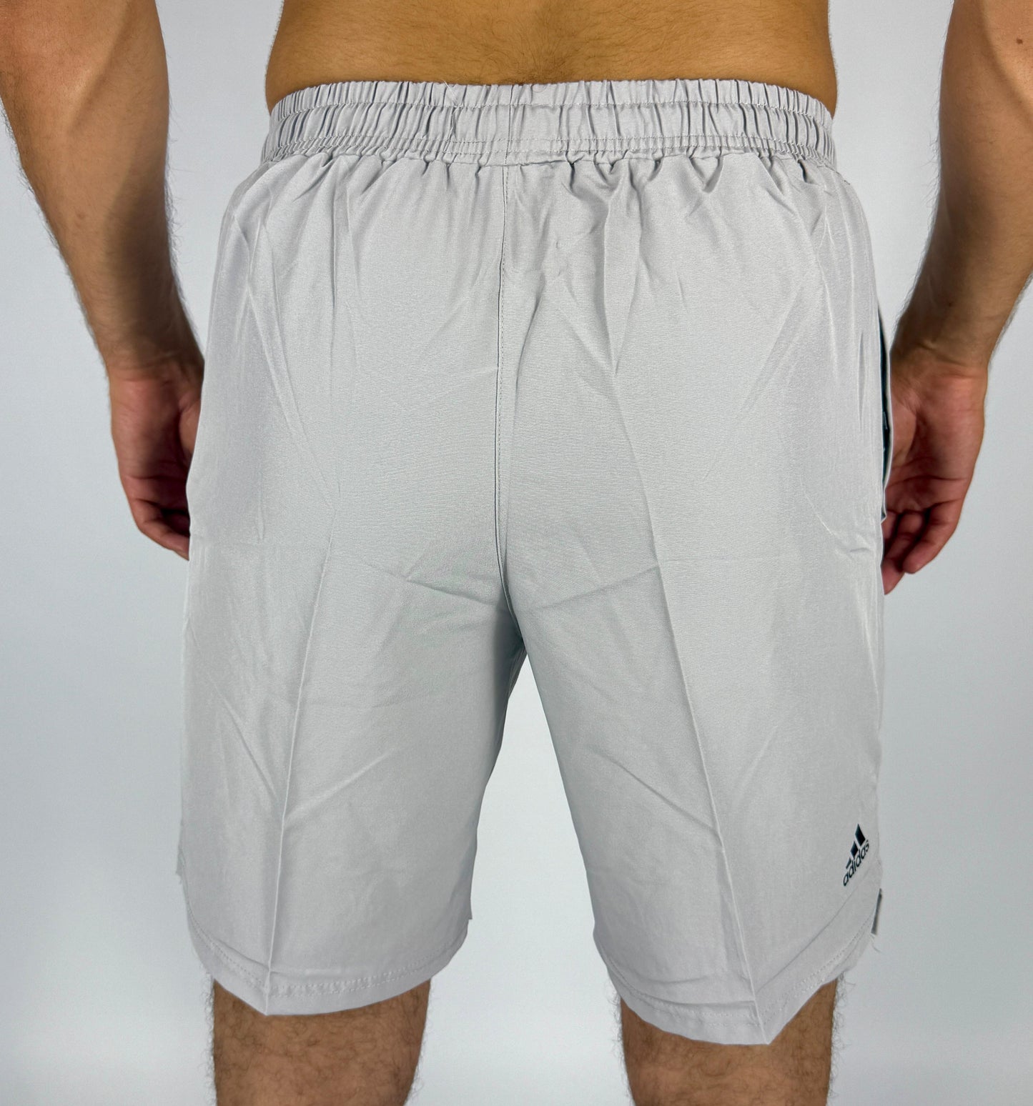 Men's Adidas Light Gray Logo Athletic Shorts