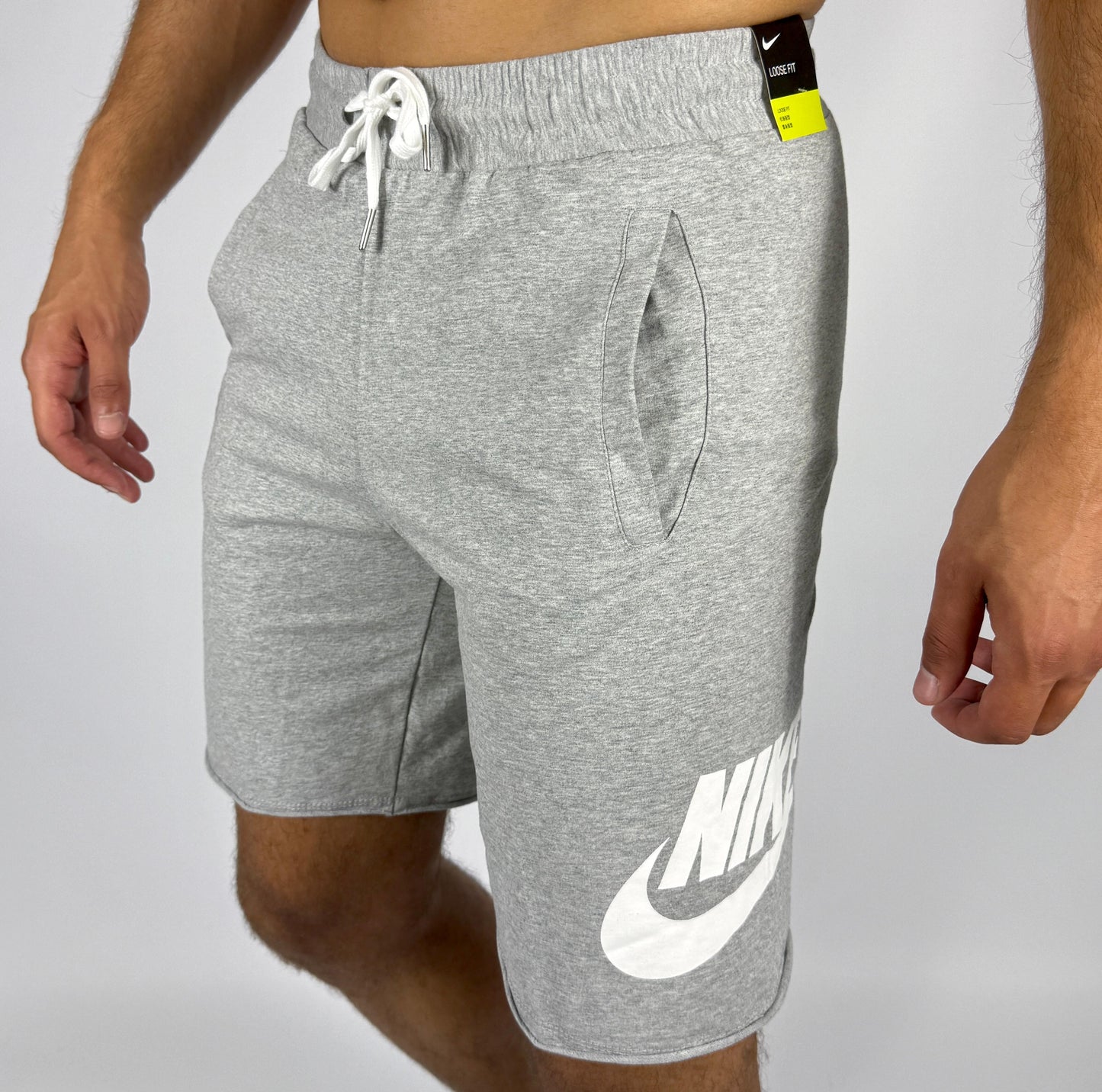 Men's Nike Grey Logo Fleece Shorts