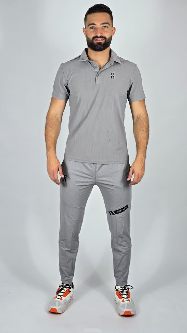 On Cloud men Performance Polo & Training Pants Set | Technical Athleticwear