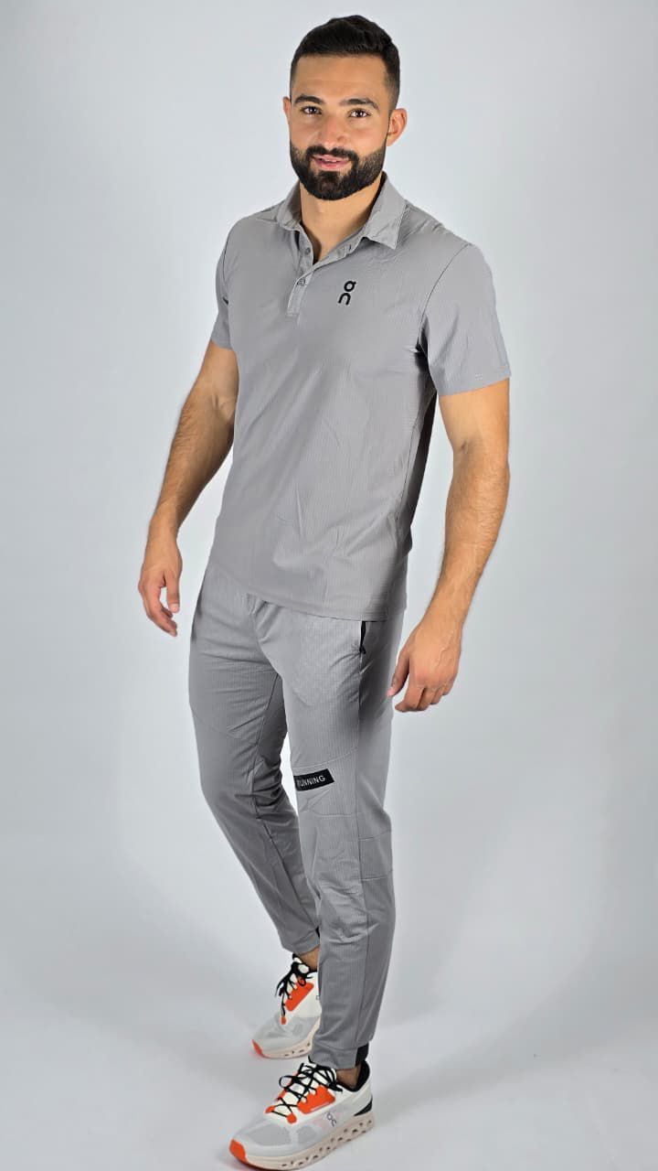 On Cloud men Performance Polo & Training Pants Set | Technical Athleticwear
