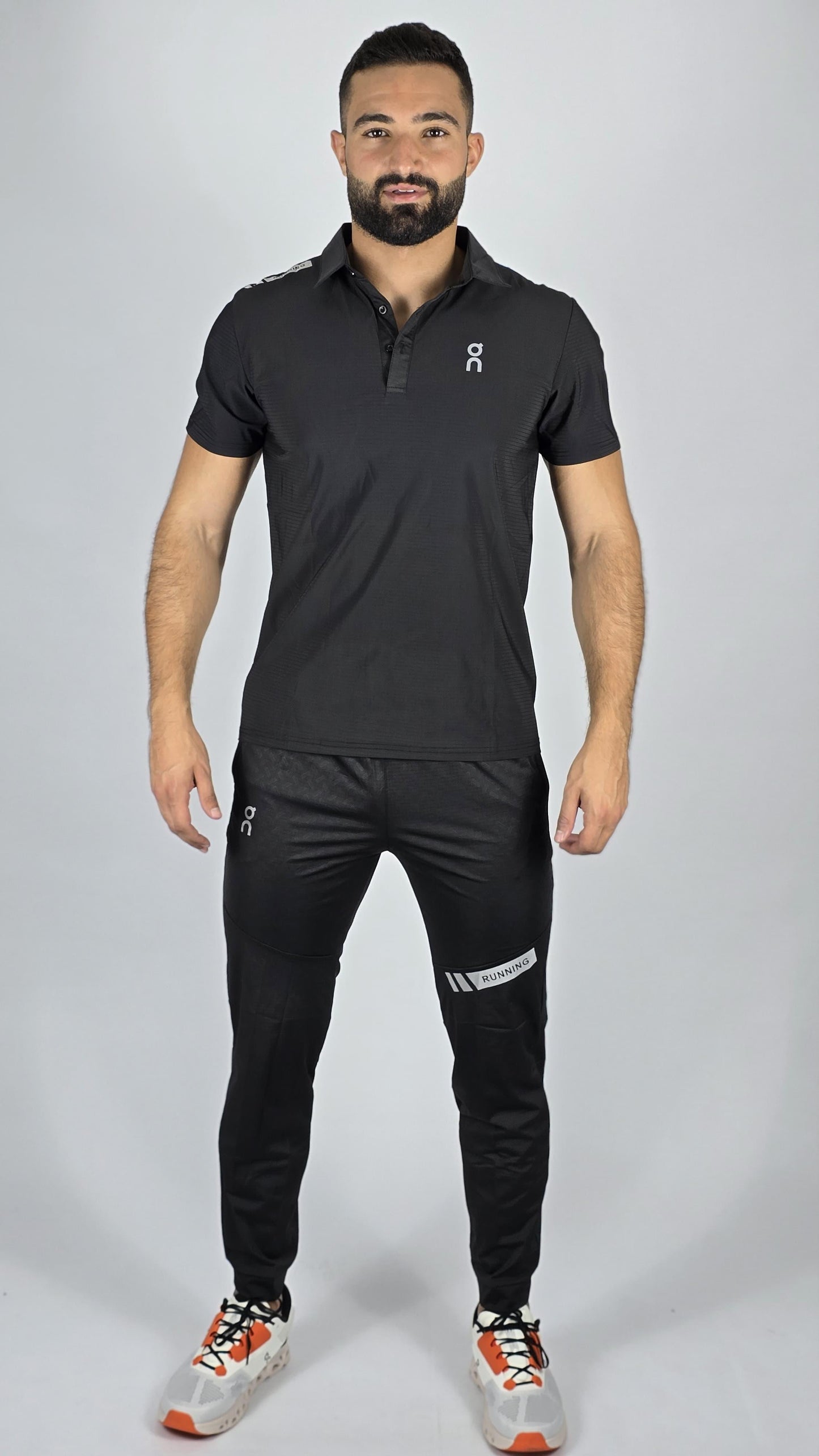 On Cloud men 's Performance Polo & Training Pants Set | Technical Athleticwear