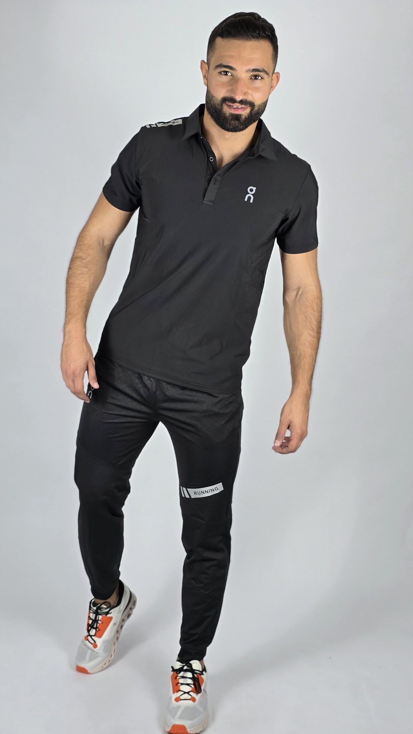 On Cloud men 's Performance Polo & Training Pants Set | Technical Athleticwear