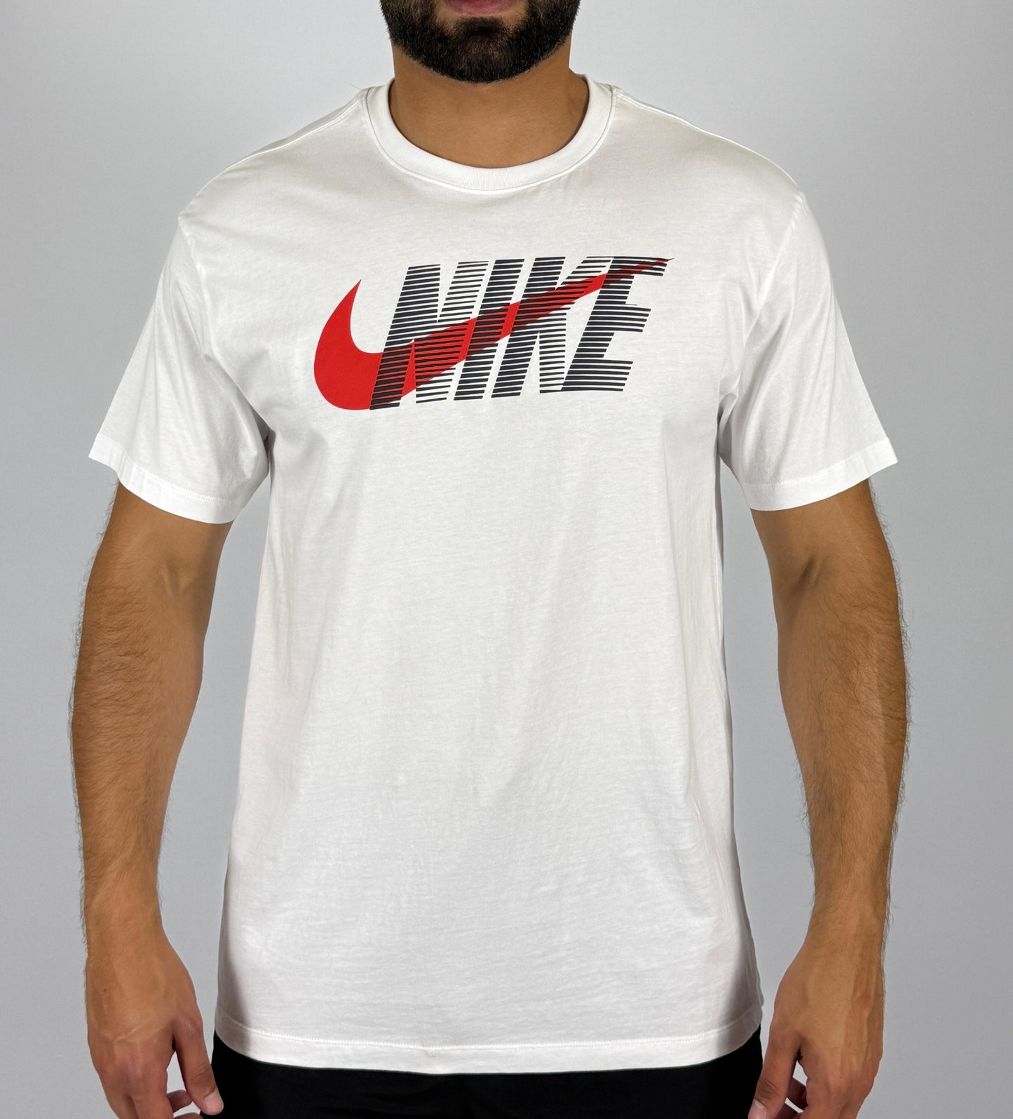 Men's White Nike Graphic Swoosh Tee