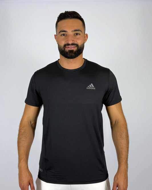 Men's Adidas Core Performance T-Shirt - Black with Grey Logo Training Tee