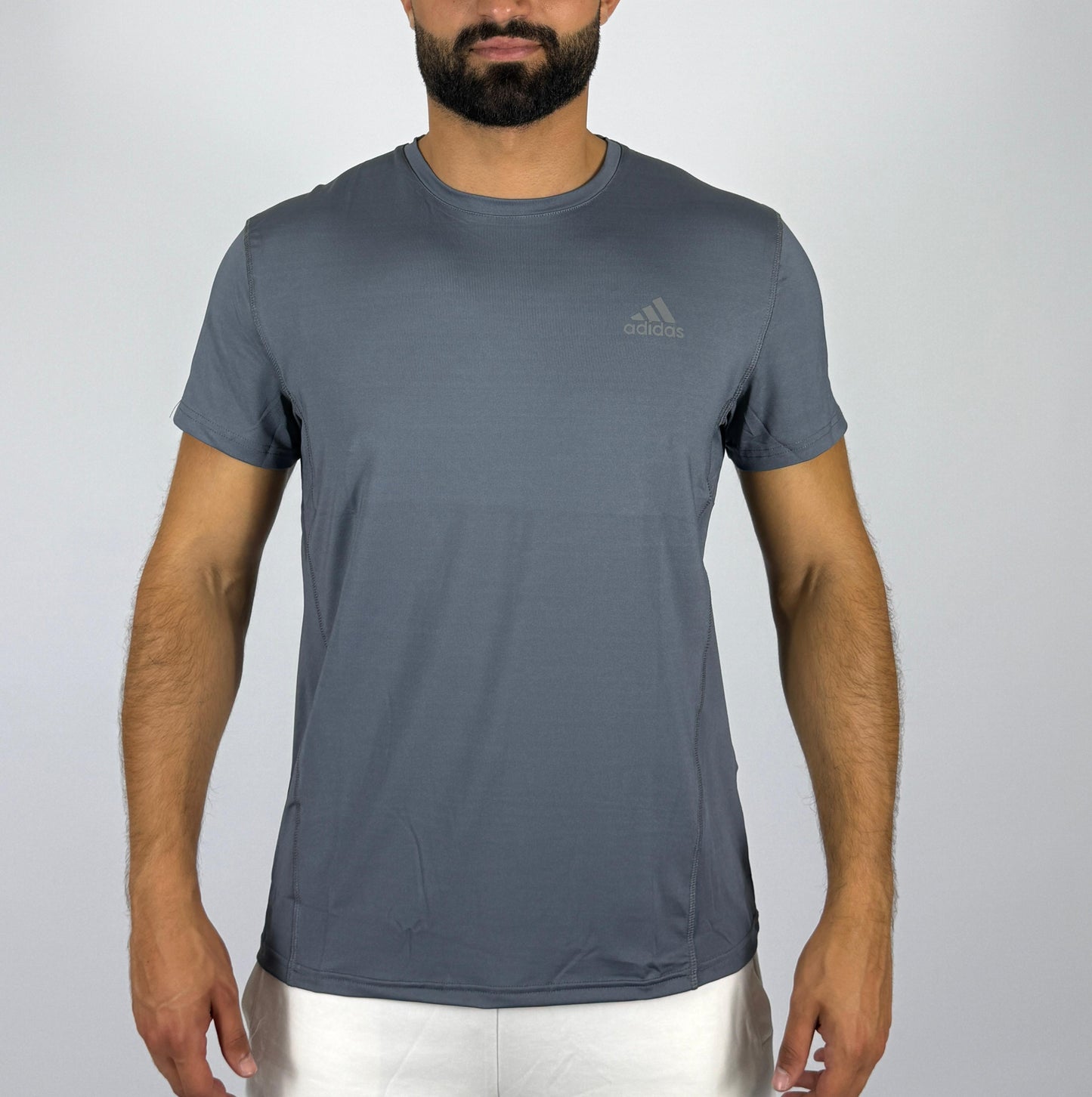 Men's Adidas Core Performance T-Shirt - Dark Grey with Grey Logo Training Tee