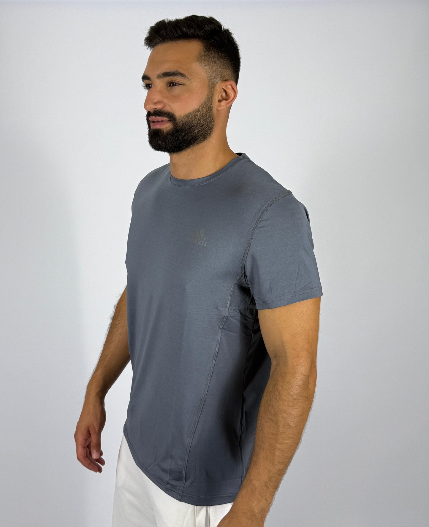 Men's Adidas Core Performance T-Shirt - Dark Grey with Grey Logo Training Tee