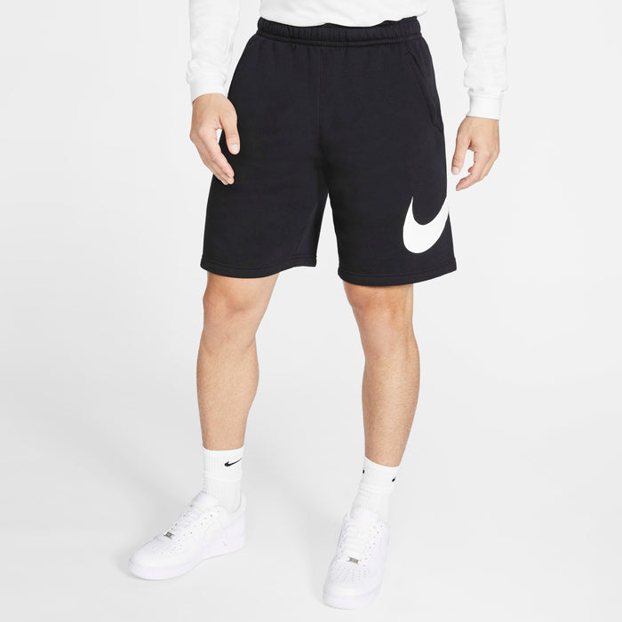 Nike Sportswear Club Swoosh Shorts – Black/White