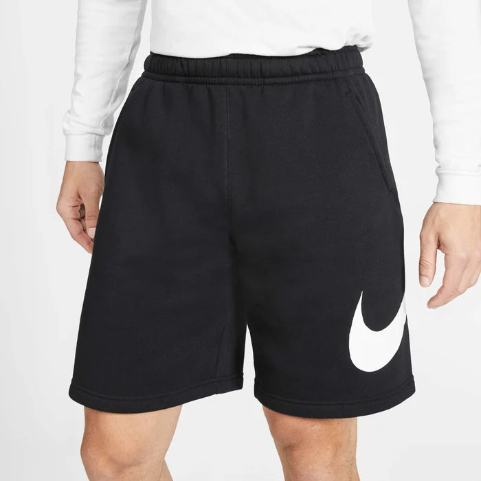 Nike Sportswear Club Swoosh Shorts – Black/White