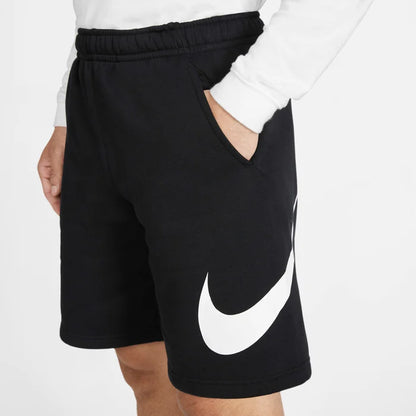 Nike Sportswear Club Swoosh Shorts – Black/White