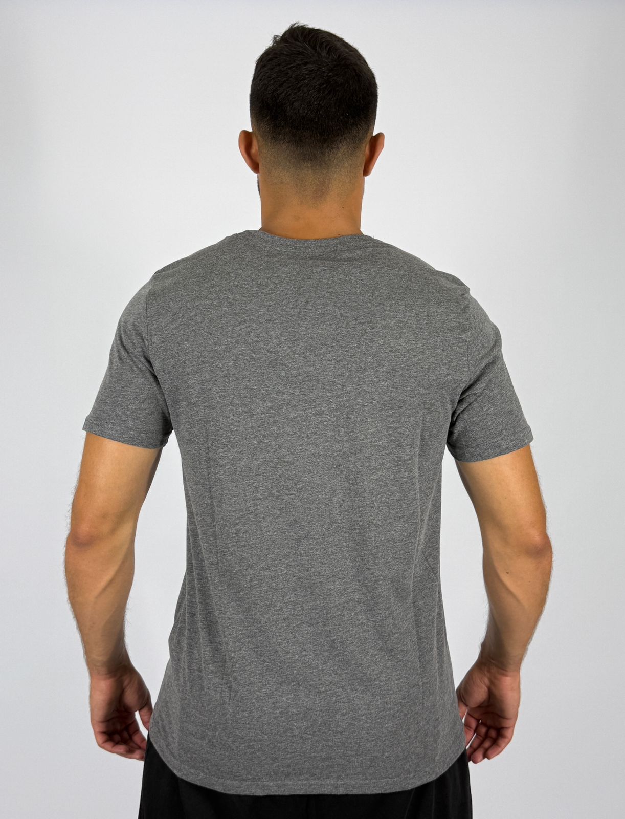 Men's Adidas Outline Badge of Sport T-Shirt - Dark Grey Minimalist Logo Tee