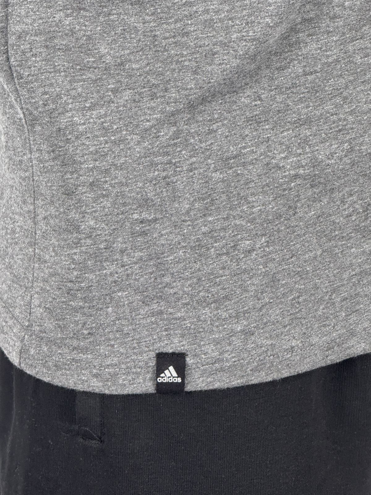 Men's Adidas Outline Badge of Sport T-Shirt - Dark Grey Minimalist Logo Tee