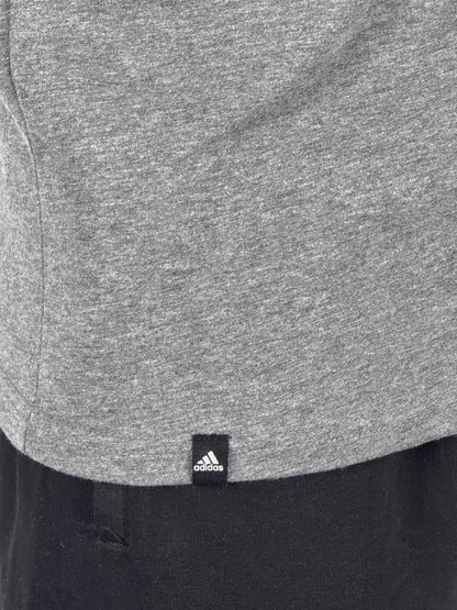 Men's Adidas Outline Badge of Sport T-Shirt - Dark Grey Minimalist Logo Tee