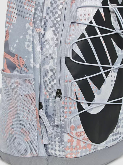 Nike Camouflage Print Backpack - Grey, White, & Peach with Cord Lacing