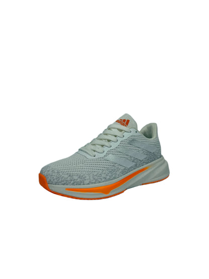 Adidas Duramo SL 2.0 Running Shoes - White with Grey & Orange Accents