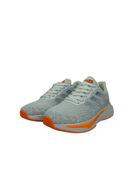 Adidas Duramo SL 2.0 Running Shoes - White with Grey & Orange Accents