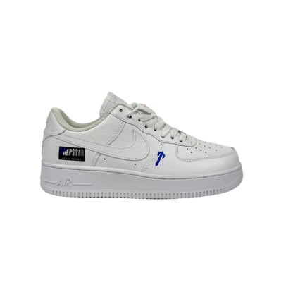 Nike Air Force 1 Low Lifestyle Sneakers - White with "MAPSTAR" Branding