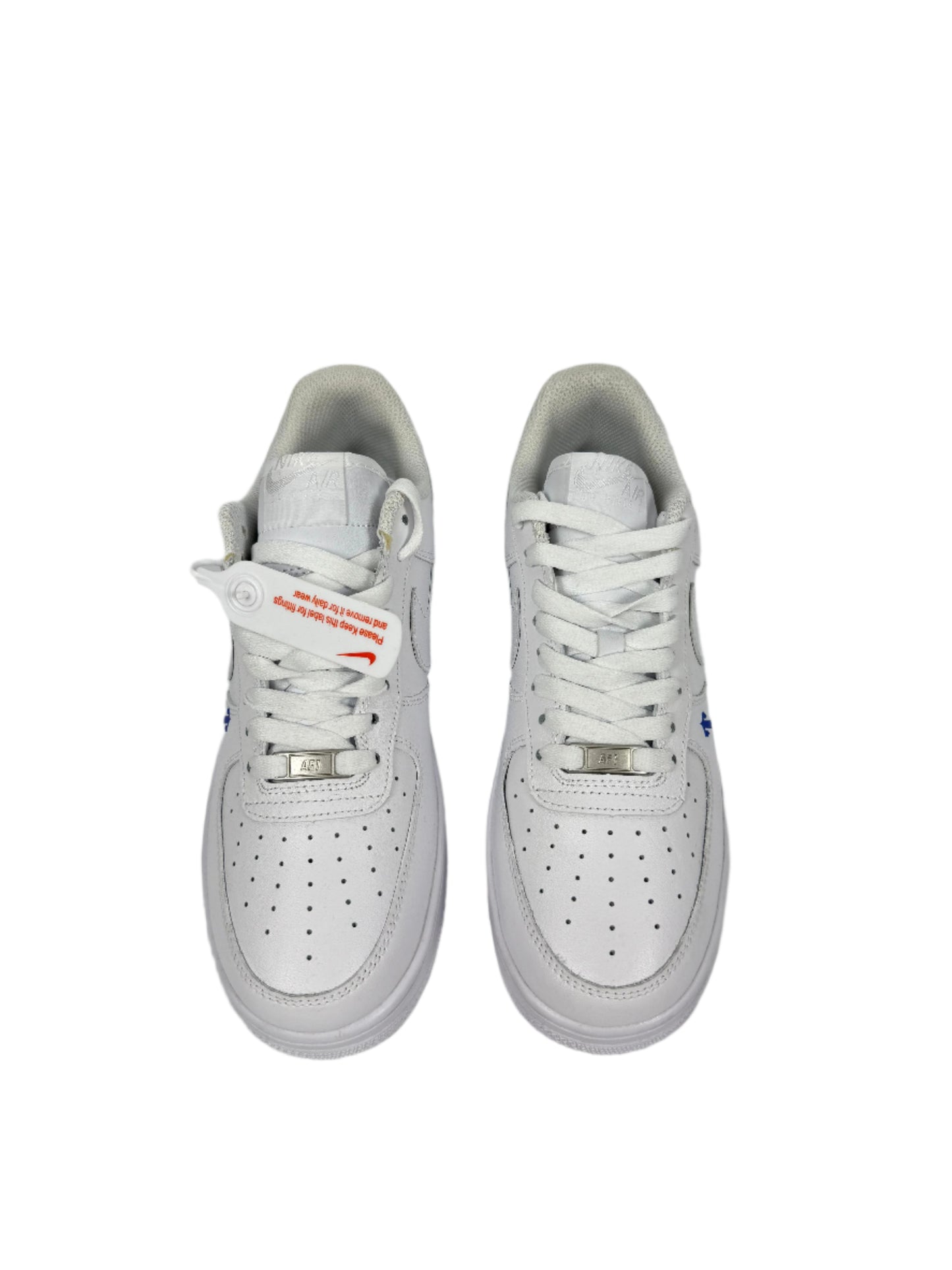 Nike Air Force 1 Low Lifestyle Sneakers - White with "MAPSTAR" Branding