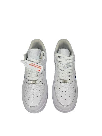 Nike Air Force 1 Low Lifestyle Sneakers - White with "MAPSTAR" Branding