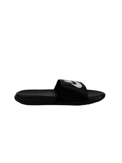 Nike Benassi JDI Slides - Black with White Logo