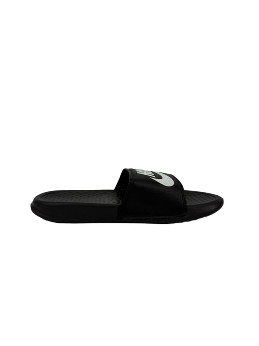 Nike Benassi JDI Slides - Black with White Logo
