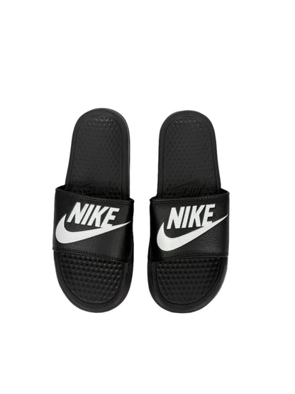 Nike Benassi JDI Slides - Black with White Logo