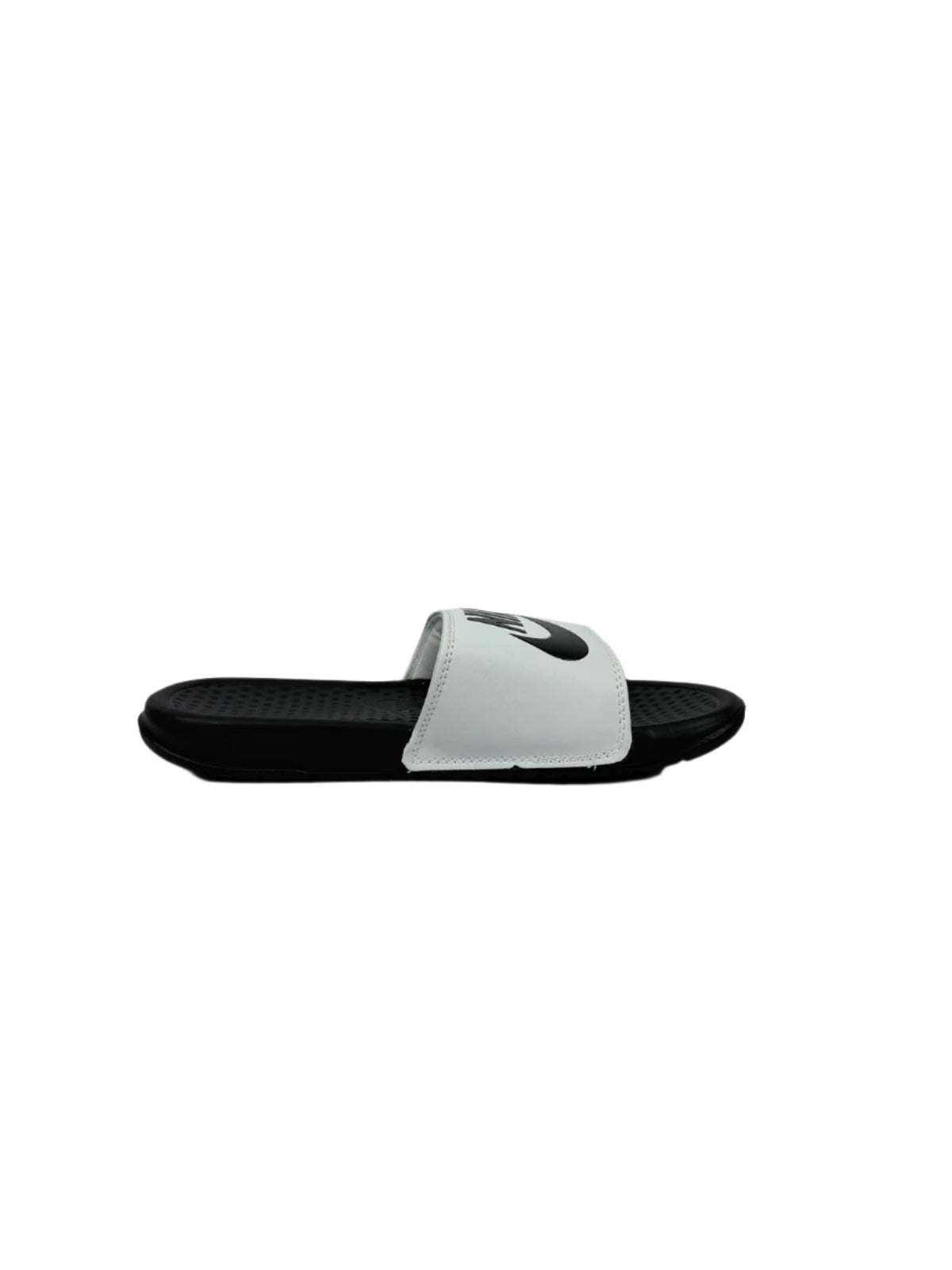 Nike Benassi JDI Slides - White with Black Logo