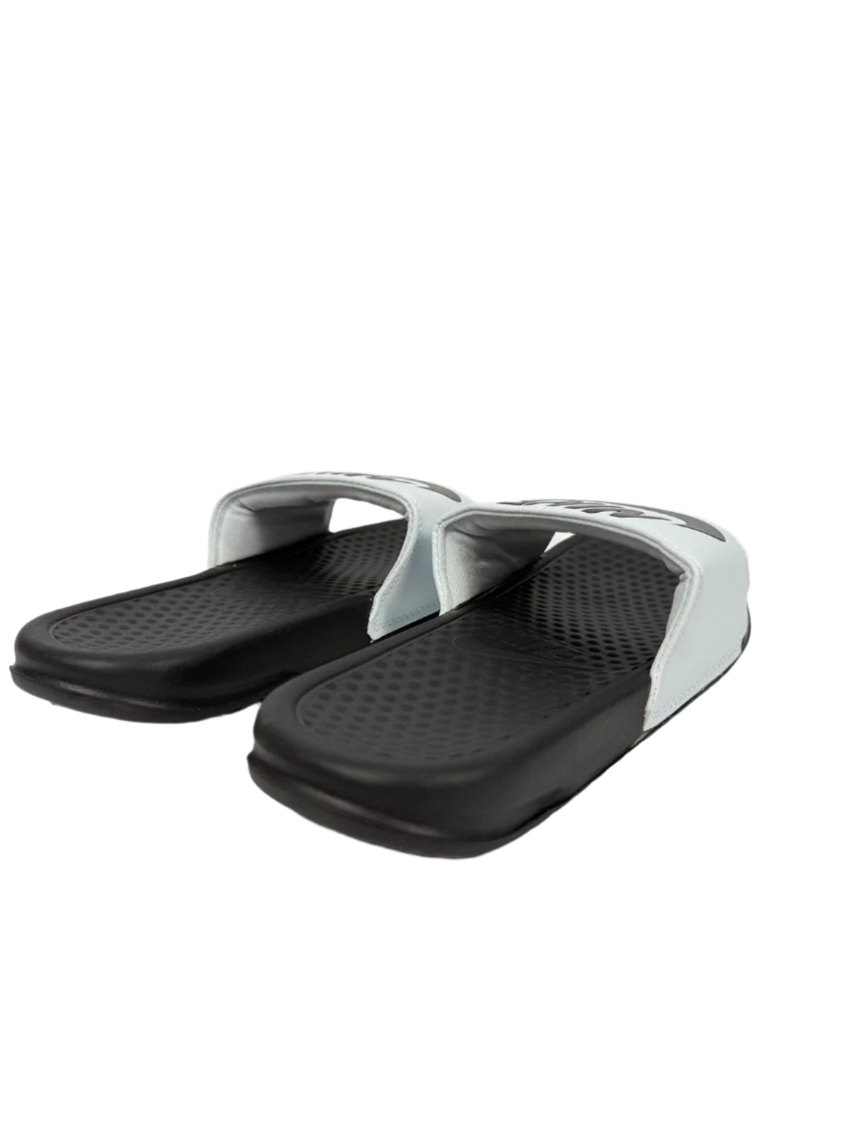Nike Benassi JDI Slides - White with Black Logo