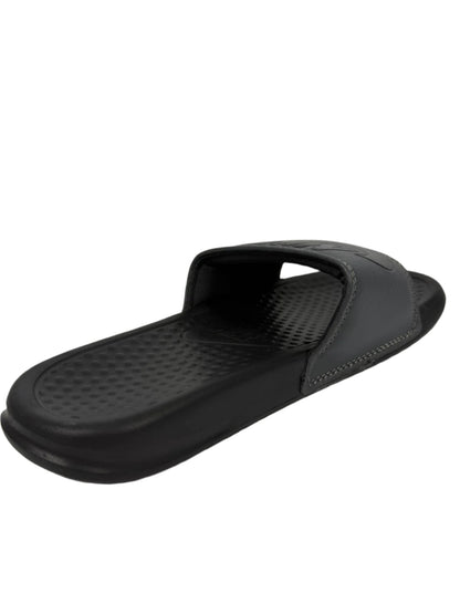 Nike Benassi JDI Slides - Grey with Black Logo