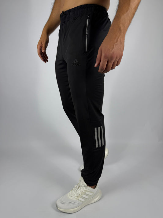 Adidas Solid Black Training Pants - Tapered Fit