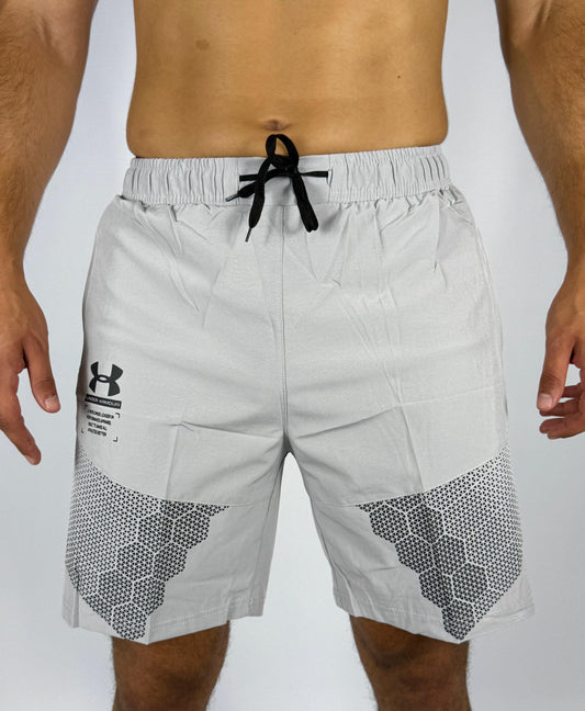Men's Under Armour Light Gray Hexagon Pattern Shorts