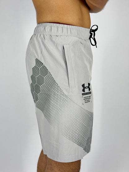 Men's Under Armour Light Gray Hexagon Pattern Shorts