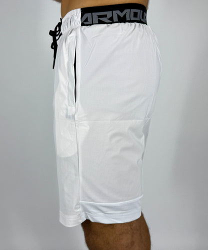 Men's Under Armour White Fade Athletic Shorts