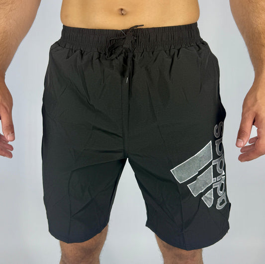 Men's Adidas Black Logo Athletic Shorts