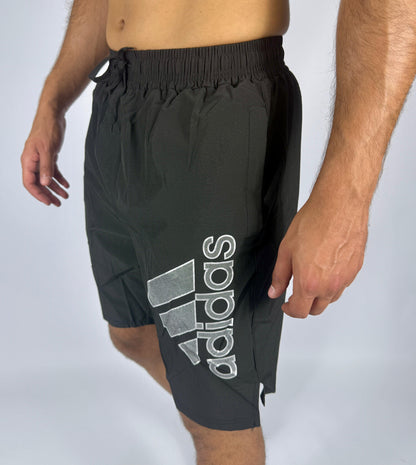 Men's Adidas Black Logo Athletic Shorts