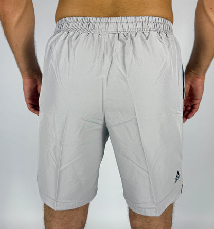 Men's Adidas Light Gray Logo Athletic Shorts