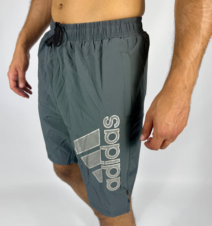 Men's Adidas Dark Gray Logo Athletic Shorts