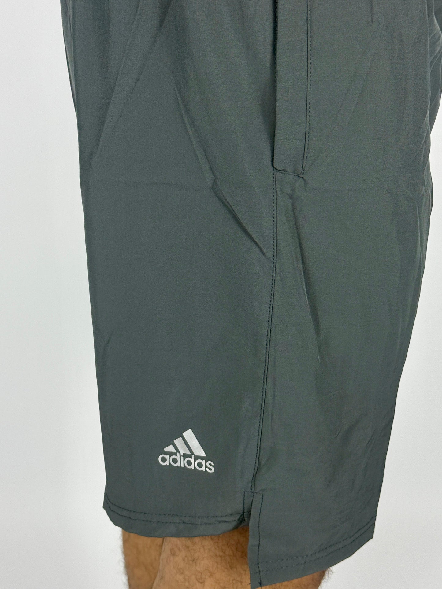 Men's Adidas Dark Gray Logo Athletic Shorts