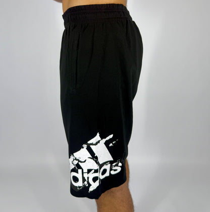 Men's Adidas Black Logo Sweat Shorts