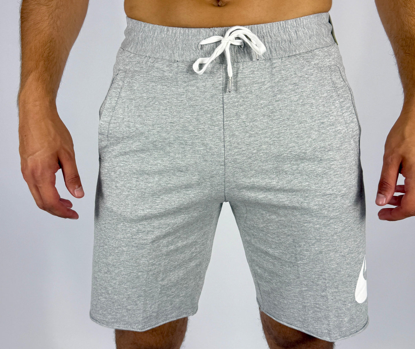 Men's Nike Grey Logo Fleece Shorts