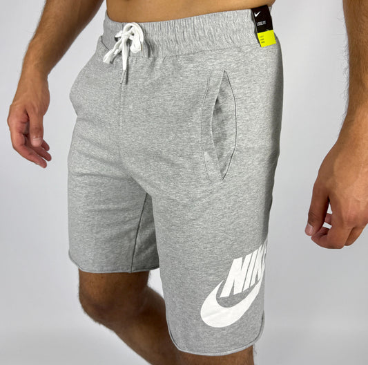 Men's Nike Grey Logo Fleece Shorts