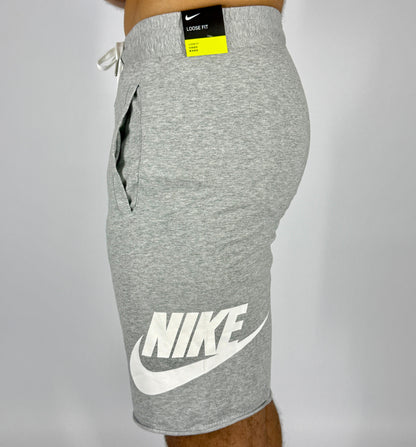 Men's Nike Grey Logo Fleece Shorts