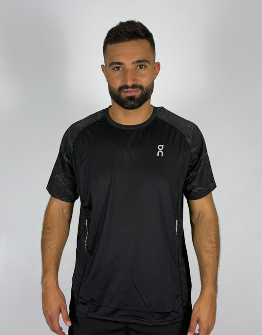 On Cloud Performance-T Men's Running T-Shirt (Black Camo)